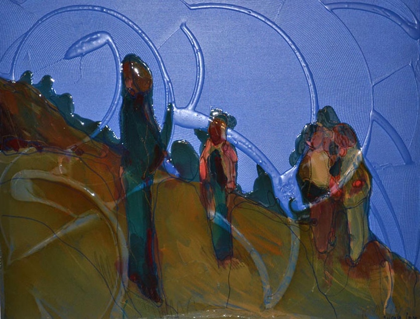 People on the Blue Hillside